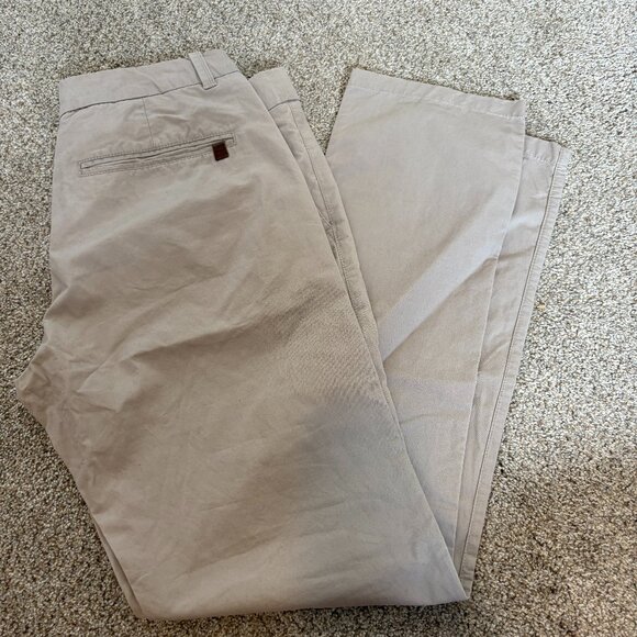 Roots Chino Tan Straight Leg Beige Pants Size 6 Casual - Picture 1 of 10